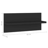 Wall Shelves 2 pcs Black 40x11.5x18 cm Engineered Wood - Extra Image