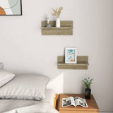 Wall Shelves 2 pcs Sonoma Oak 40x11.5x18 cm Engineered Wood
