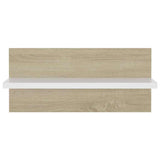 Wall Shelves 4 pcs White and Sonoma Oak 40x11.5x18cm - Rear View
