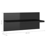 Wall Shelves 2 pcs High Gloss Black 40x11.5x18 cm - Extra Image