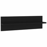 Wall Shelves 2 pcs Black 60x11.5x18 cm Engineered Wood