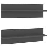 Wall Shelves 2 pcs Grey 60x11.5x18 cm Engineered Wood