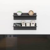 Wall Shelves 2 pcs Grey 60x11.5x18 cm Engineered Wood