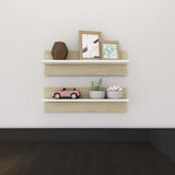 Wall Shelves 2 pcs White and Sonoma Oak 60x11.5x18 cm Engineered Wood