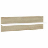 Wall Shelves 2 pcs White and Sonoma Oak 60x11.5x18 cm Engineered Wood