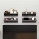 Wall Shelves 4 pcs High Gloss Grey 60x11.5x18 cm Engineered Wood