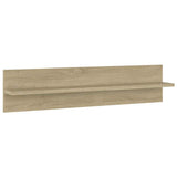 Wall Shelves 4 pcs Sonoma Oak 80x11.5x18 cm Engineered Wood - Side View