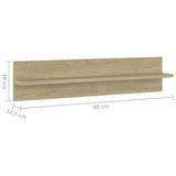 Wall Shelves 4 pcs Sonoma Oak 80x11.5x18 cm Engineered Wood
