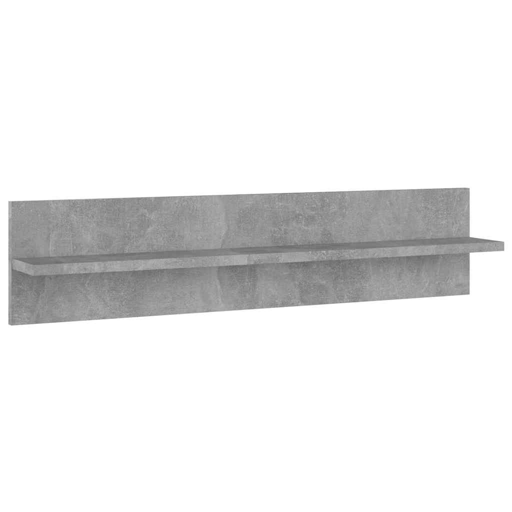 Wall Shelves 4 pcs Concrete Grey 80x11.5x18 cm Engineered Wood
