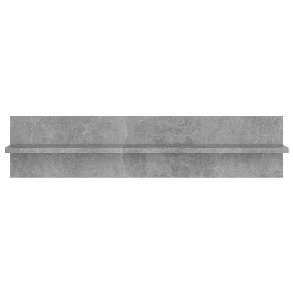 Wall Shelves 4 pcs Concrete Grey 80x11.5x18 cm Engineered Wood