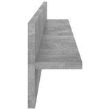 Wall Shelves 4 pcs Concrete Grey 80x11.5x18 cm Engineered Wood
