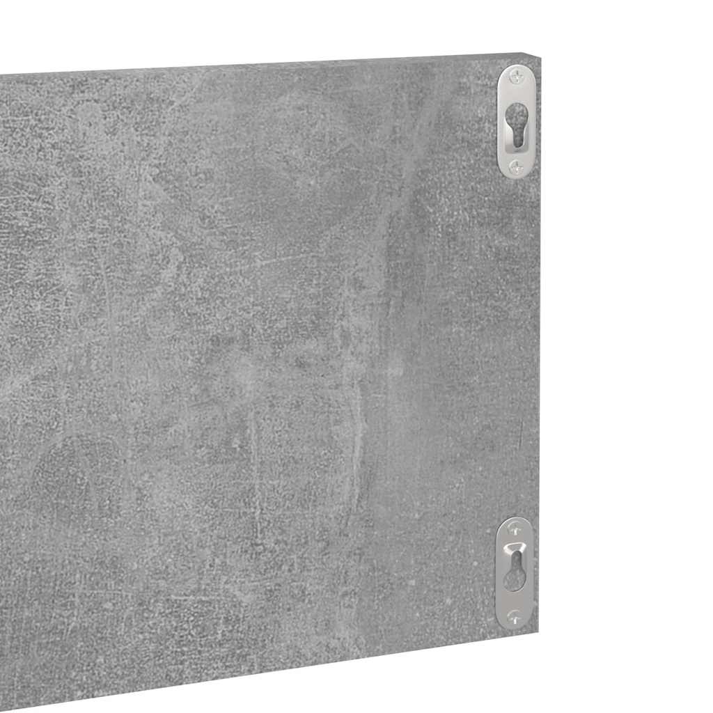 Wall Shelves 4 pcs Concrete Grey 80x11.5x18 cm Engineered Wood