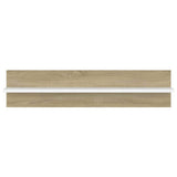 Wall Shelves 2 pcs White and Sonoma Oak 80x11.5x18 cm Engineered Wood - Top-Down View