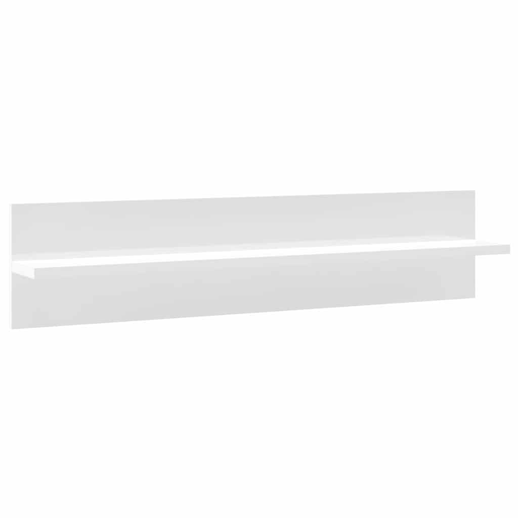 Wall Shelves 2 pcs High Gloss White 80x11.5x18 cm Engineered Wood