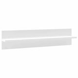 Wall Shelves 2 pcs High Gloss White 80x11.5x18 cm Engineered Wood - Side View