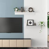 Wall Shelves 2 pcs High Gloss White 80x11.5x18 cm Engineered Wood