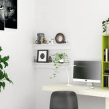 Wall Shelves 2 pcs High Gloss White 80x11.5x18 cm Engineered Wood