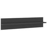 Wall Shelves 2 pcs High Gloss Grey 80x11.5x18 cm Engineered Wood - Side View