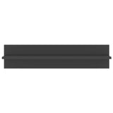 Wall Shelves 2 pcs High Gloss Grey 80x11.5x18 cm Engineered Wood