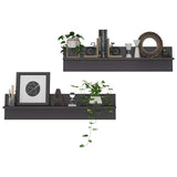 Wall Shelves 2 pcs High Gloss Grey 80x11.5x18 cm Engineered Wood