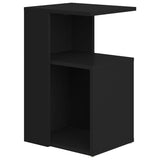 Side Table Black 36x30x56 cm Engineered Wood - Front View
