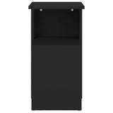 Side Table Black 36x30x56 cm Engineered Wood - 45-Degree Angle