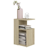 Side Table Sonoma Oak 36x30x56 cm Engineered Wood - Side View