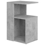 Side Table Concrete Grey 36x30x56 cm Engineered Wood - Front View