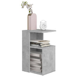 Side Table Concrete Grey 36x30x56 cm Engineered Wood - Side View