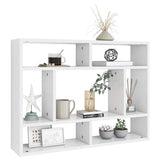 Wall Shelf White 75x16x55 cm Engineered Wood - Side View