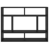 Wall Shelf Black 75x16x55 cm Engineered Wood - Top-Down View
