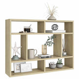 Wall Shelf Sonoma Oak 75x16x55 cm Engineered Wood - Side View