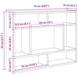 Wall Shelf Sonoma Oak 75x16x55 cm Engineered Wood