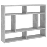 Wall Shelf Concrete Grey 75x16x55 cm Engineered Wood - Front View