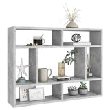 Wall Shelf Concrete Grey 75x16x55 cm Engineered Wood - Side View