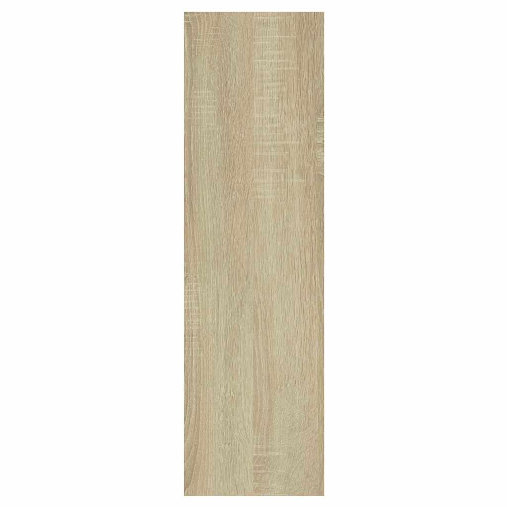 Wall Shelf White and Sonoma Oak 75x16x55 cm Engineered Wood
