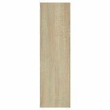 Wall Shelf White and Sonoma Oak 75x16x55 cm Engineered Wood