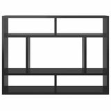 Wall Shelf High Gloss Black 75x16x55 cm Engineered Wood