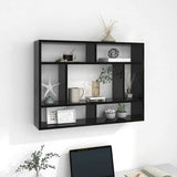 Wall Shelf High Gloss Black 75x16x55 cm Engineered Wood