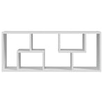 Wall Shelf White 36x16x90 cm Engineered Wood