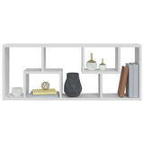Wall Shelf White 36x16x90 cm Engineered Wood - Close-Up Angle
