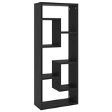 Wall Shelf Black 36x16x90 cm Engineered Wood - Front View