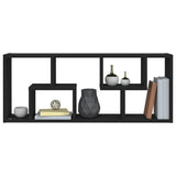 Wall Shelf Black 36x16x90 cm Engineered Wood