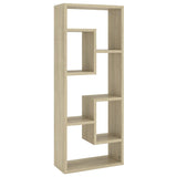 Wall Shelf Sonoma Oak 36x16x90 cm Engineered Wood - Front View