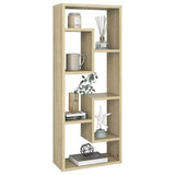 Wall Shelf Sonoma Oak 36x16x90 cm Engineered Wood - Side View