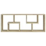 Wall Shelf Sonoma Oak 36x16x90 cm Engineered Wood - Rear View