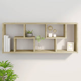 Wall Shelf Sonoma Oak 36x16x90 cm Engineered Wood - Low Angle