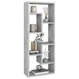 Wall Shelf Concrete Grey 36x16x90 cm Engineered Wood - Side View
