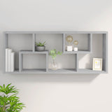 Wall Shelf Concrete Grey 36x16x90 cm Engineered Wood - Low Angle