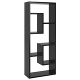 Wall Shelf High Gloss Black 36x16x90 cm Engineered Wood